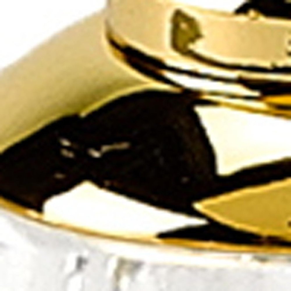 Set of Two Clear And Gold Crystal Geometric Pepper Shakers