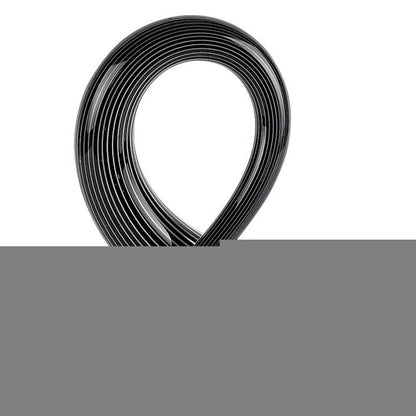 12" Black and White Murano Glass Modern Abstract Tabletop Sculpture