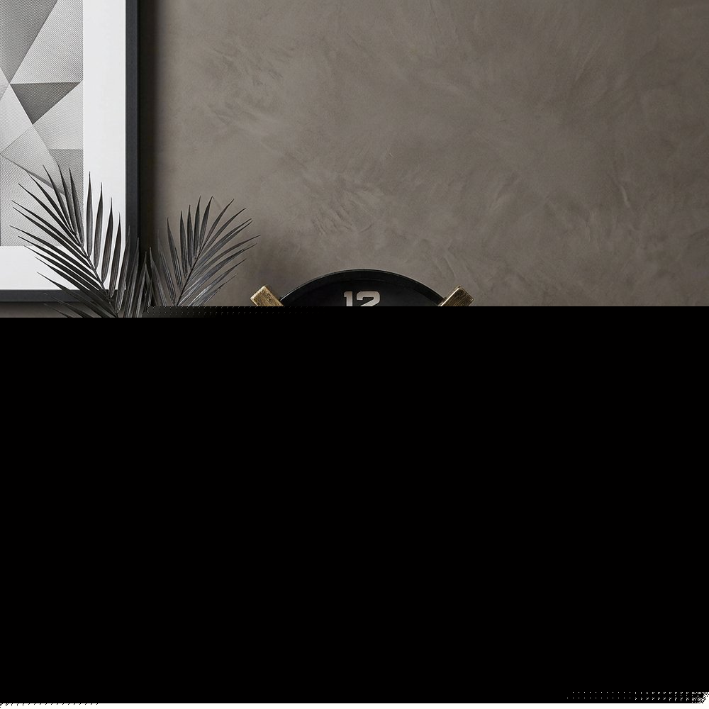 10" Black Stainless Steel Table Clock