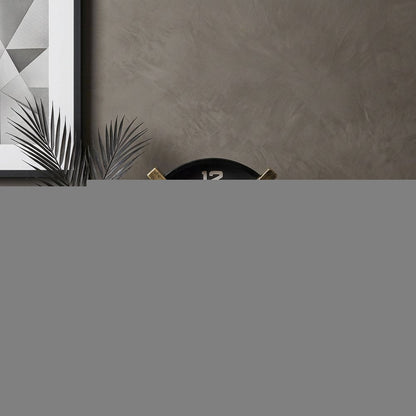 10" Black Stainless Steel Table Clock