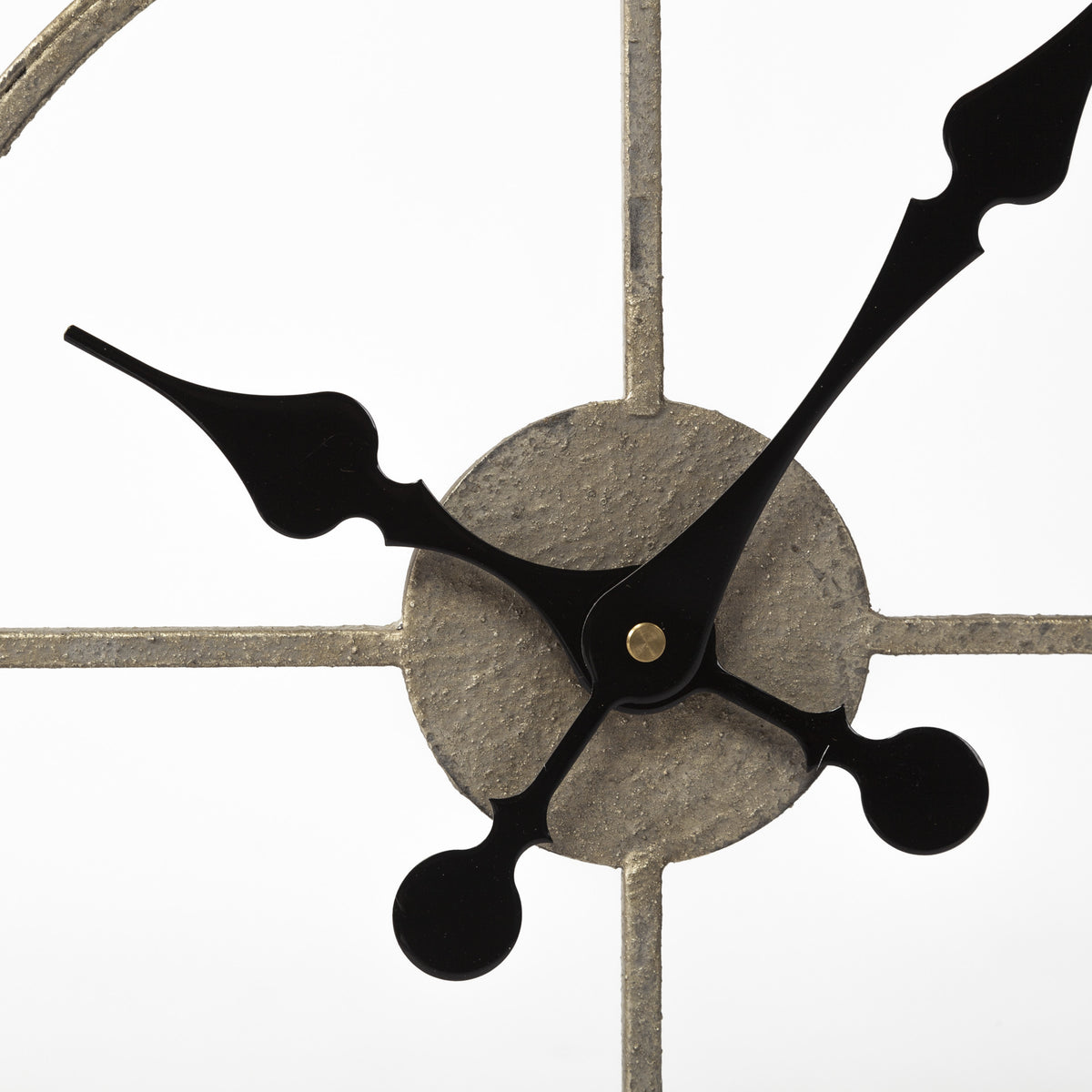 19" Brown Round Modern Farm Wall Clock