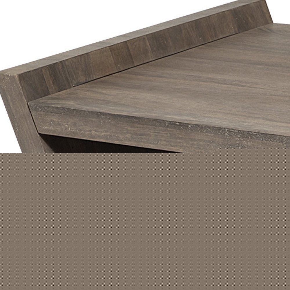 59" Brown Wood Coffee Table