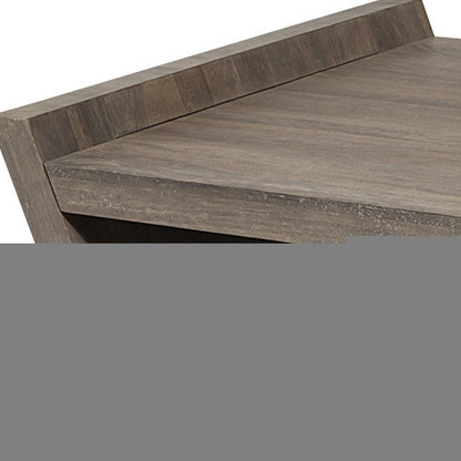 59" Brown Wood Coffee Table