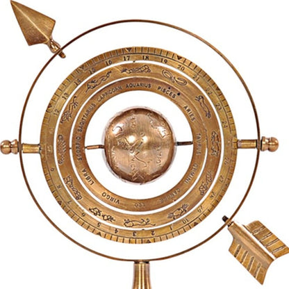 8" Bronze Metal Armillary Sphere Tabletop Sculpture