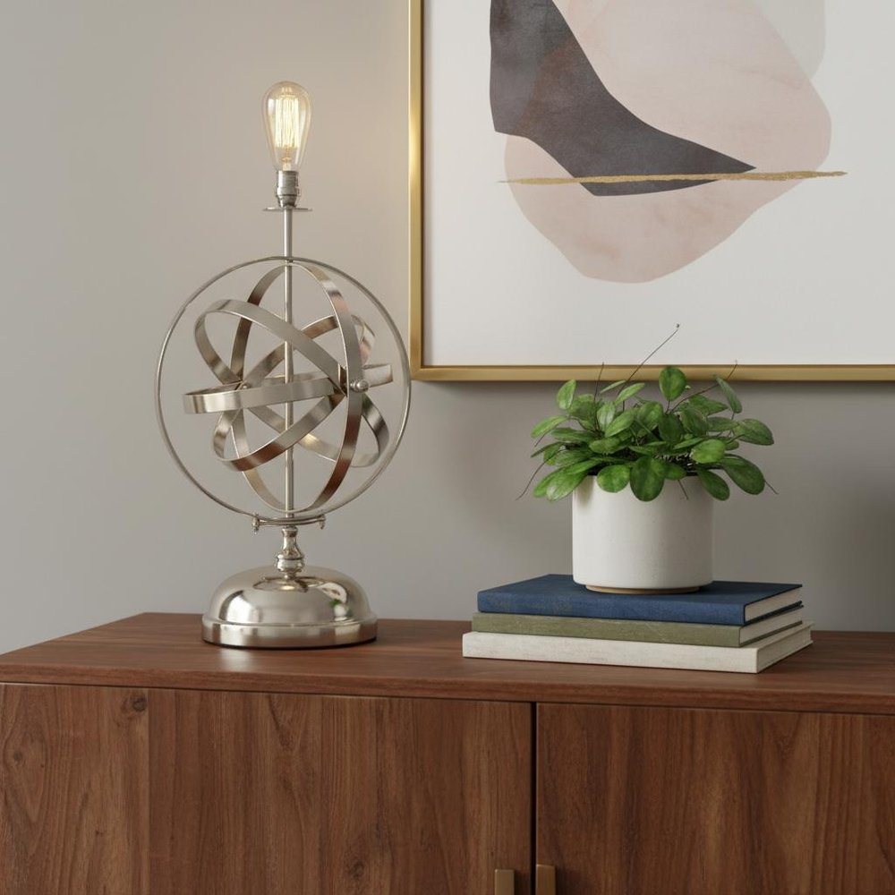17" Bronze Metal Standard Table Lamp