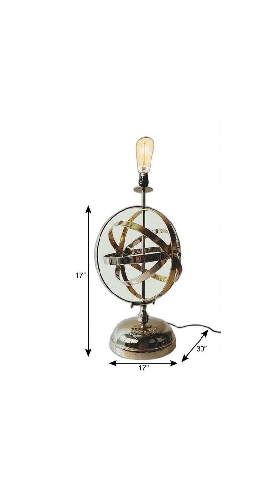17" Bronze Metal Standard Table Lamp