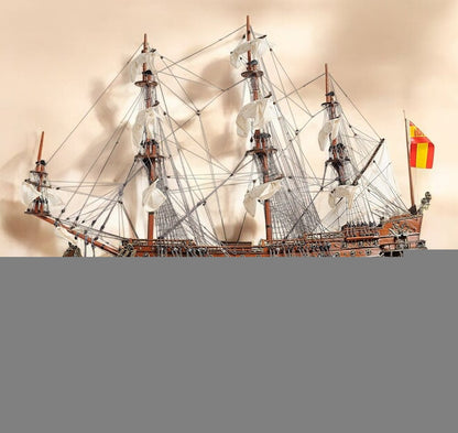 Sailboat Model With Chrome And Brass Fittings