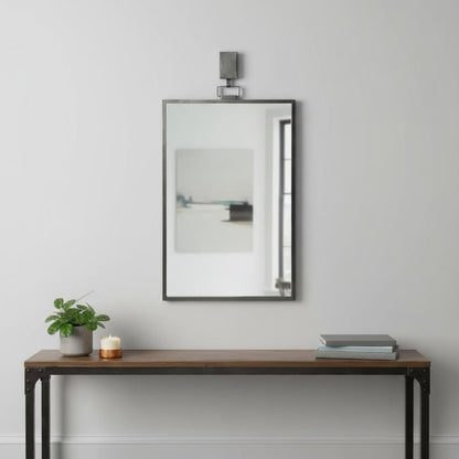 44" Gunmetal Metal Framed Accent Mirror