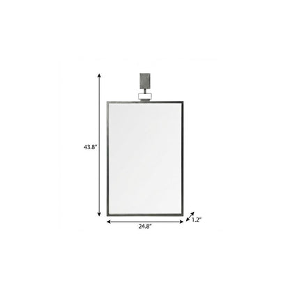 44" Gunmetal Metal Framed Accent Mirror