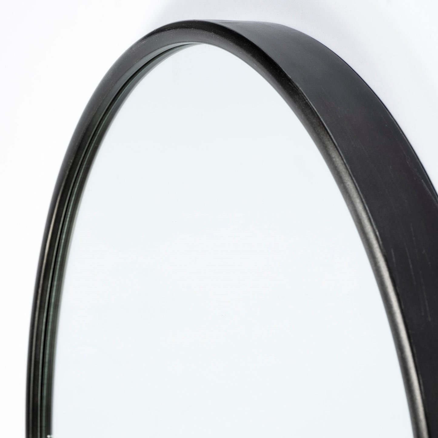 70" Black Metal Arch Framed Full Length Hanging Mirror
