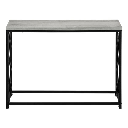 44" Gray and Black Frame Console Table
