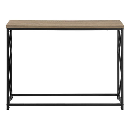 44" Taupe And Black Frame Console Table