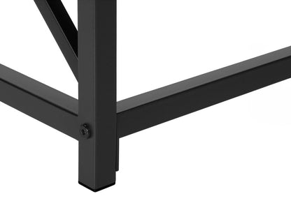 44" Taupe And Black Frame Console Table
