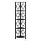 62" Black Metal Corner Bookcase