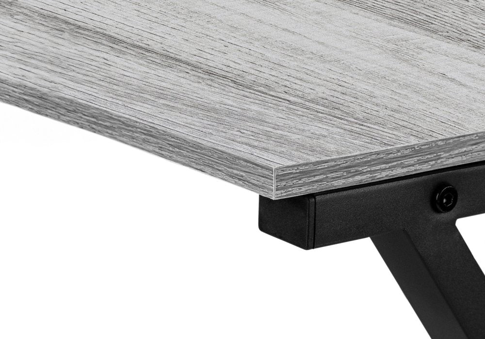 55" Gray and Black L Shape Computer Desk