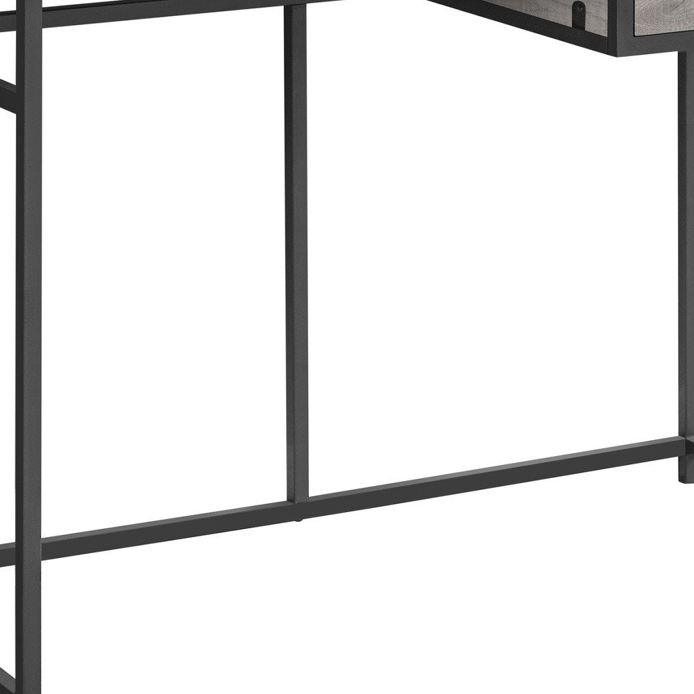 42" Gray and Dark Gray Computer Desk