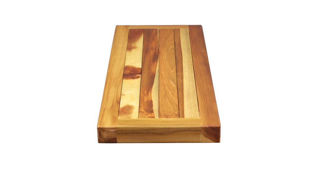 29" Natural Teak Wood Bath Tray And Seat