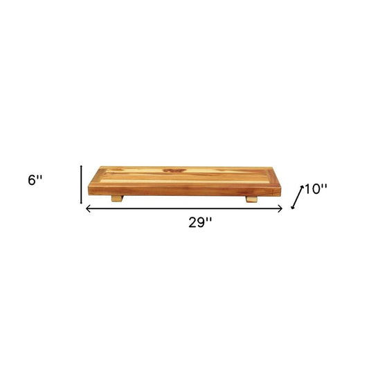 29" Natural Teak Wood Bath Tray And Seat