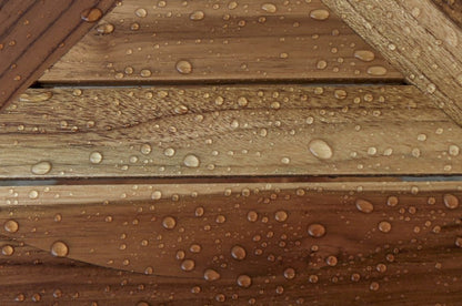 17" Brown Teak Corner Shower Bench With Shelf