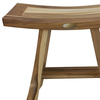 18" Natural Teak Rectangular Shower Bench