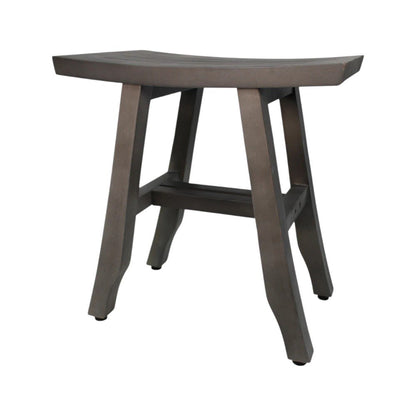 18" Antiqued Gray Teak Rectangular Shower Bench