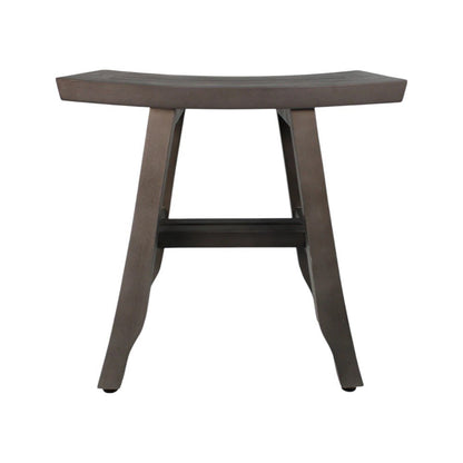 18" Antiqued Gray Teak Rectangular Shower Bench