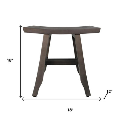 18" Antiqued Gray Teak Rectangular Shower Bench
