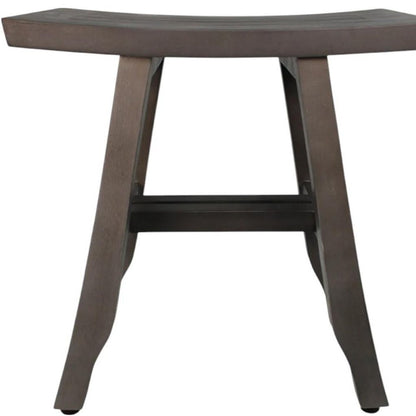 18" Antiqued Gray Teak Rectangular Shower Bench