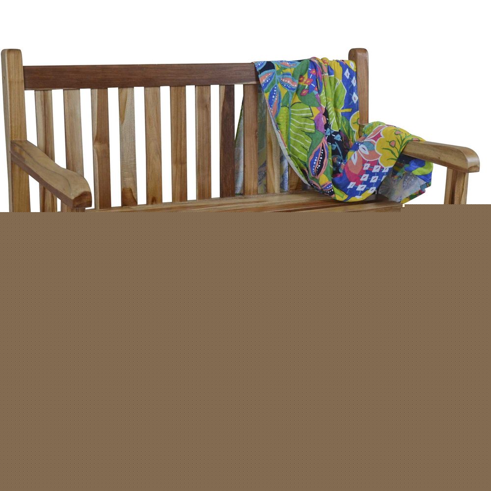 26" Natural Teak Solid Wood Garden Bench