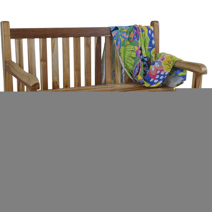 26" Natural Teak Solid Wood Garden Bench