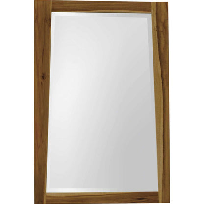 35" Brown Wood Accent Mirror