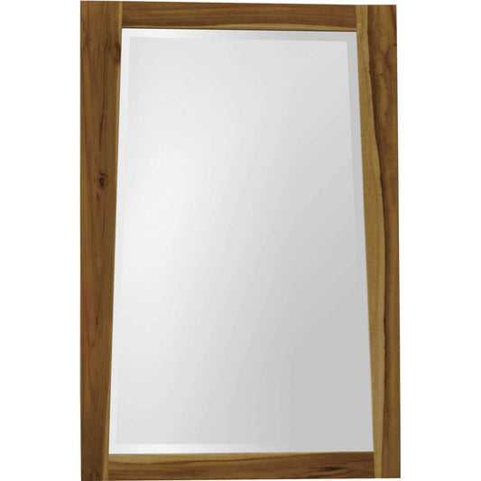 35" Brown Wood Accent Mirror