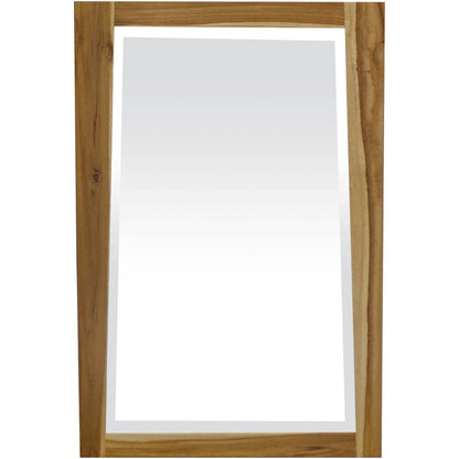 35" Brown Wood Accent Mirror