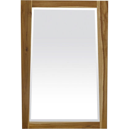 35" Brown Wood Accent Mirror