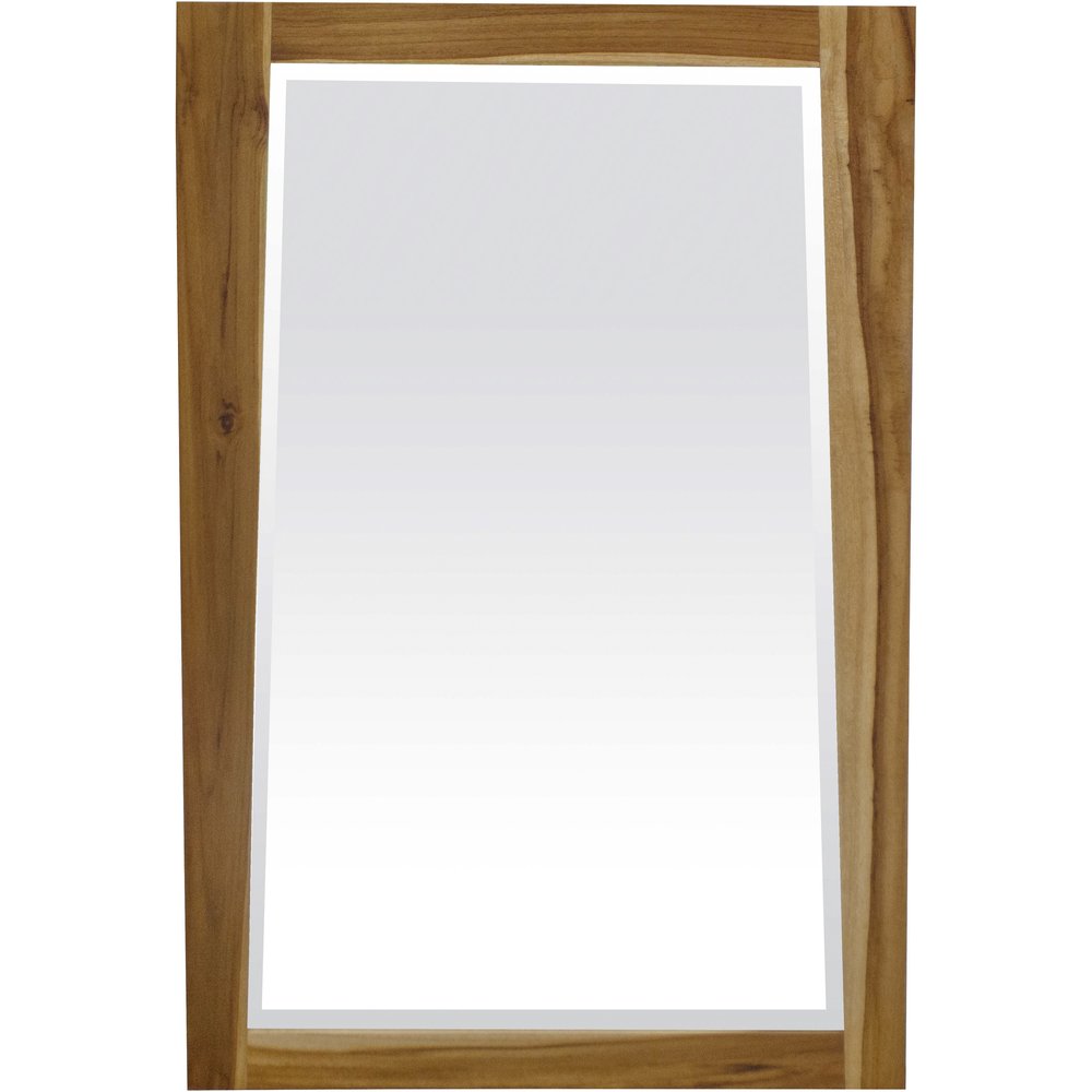 35" Brown Wood Accent Mirror