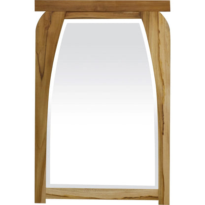 35" Natural Solid Wood Framed Accent Mirror