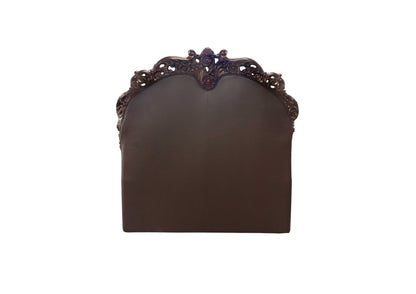 Dark Brown and Cherry Blossom Pink Tufted Upholstered Faux Leather No Bed
