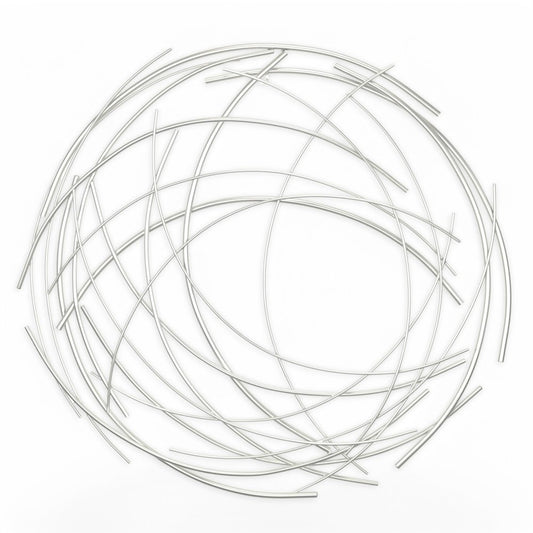 26" X 26" Silver Metal Circle