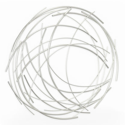 26" X 26" Silver Metal Circle