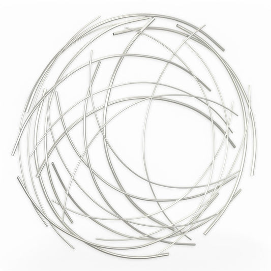 26" X 26" Silver Metal Circle