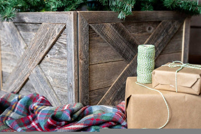 19" Natural Weathered Gray Christmas Tree Collar