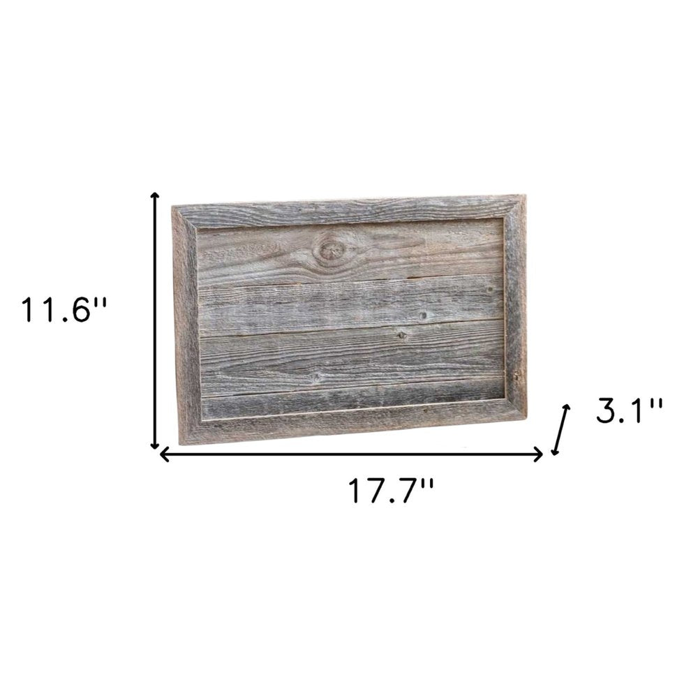 18" Gray Distressed Wood Christmas Tree Collar