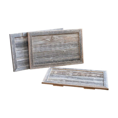 18" Gray Distressed Wood Christmas Tree Collar