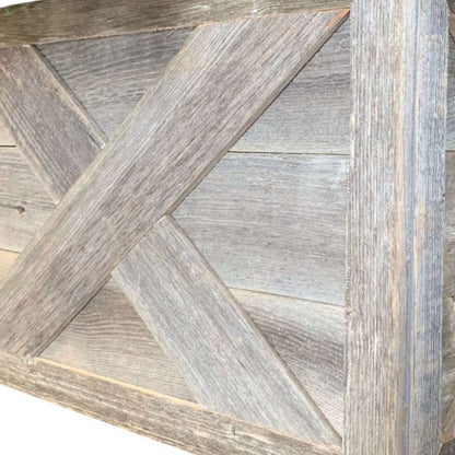 23" Gray Distressed Wood Christmas Tree Collar