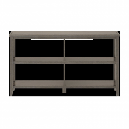 Gray Solid and Manufactured Wood and Solid Wood Double Bookcase