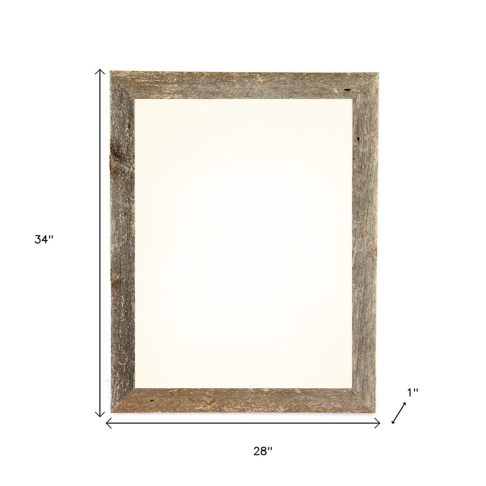 24" x 30" Gray Solid Wood Hanging Picture Frame
