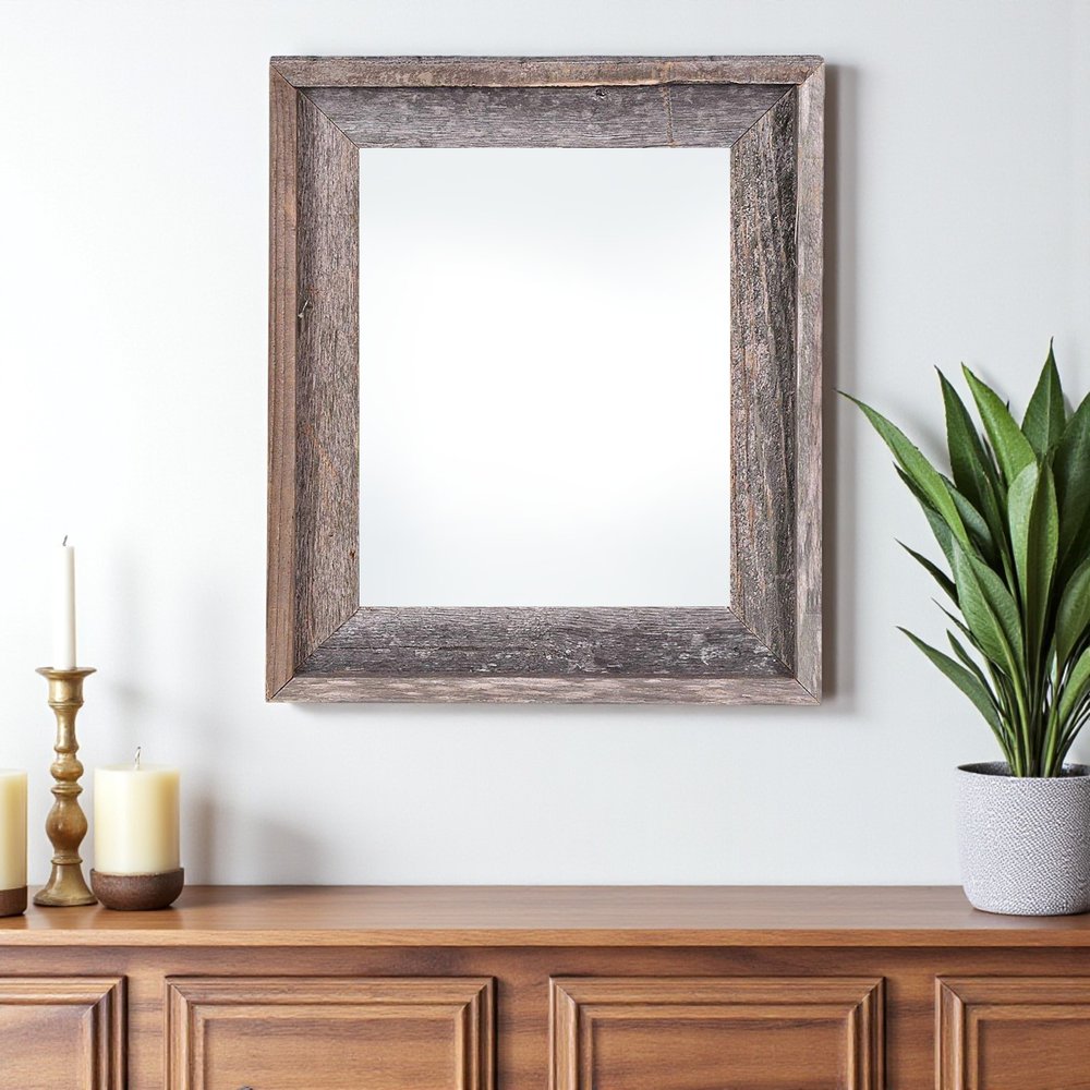 20" x 30" Gray Solid Wood Hanging Picture Frame