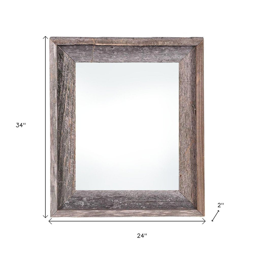 20" x 30" Gray Solid Wood Hanging Picture Frame