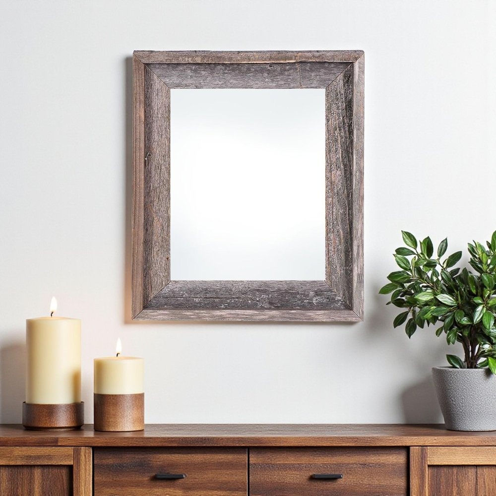 18" x 24" Gray Wood Hanging Picture Frame