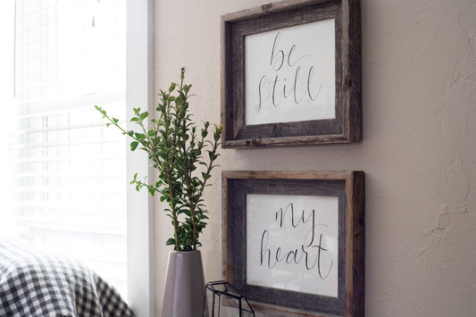 16" x 20" Gray Solid Wood Hanging Picture Frame